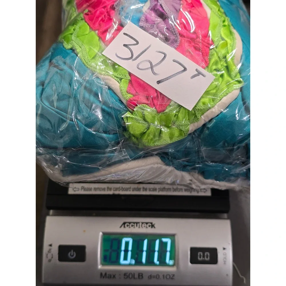 Round Ruffle Throw Pillow Teal Accent Teal Multi Color‎ Bright